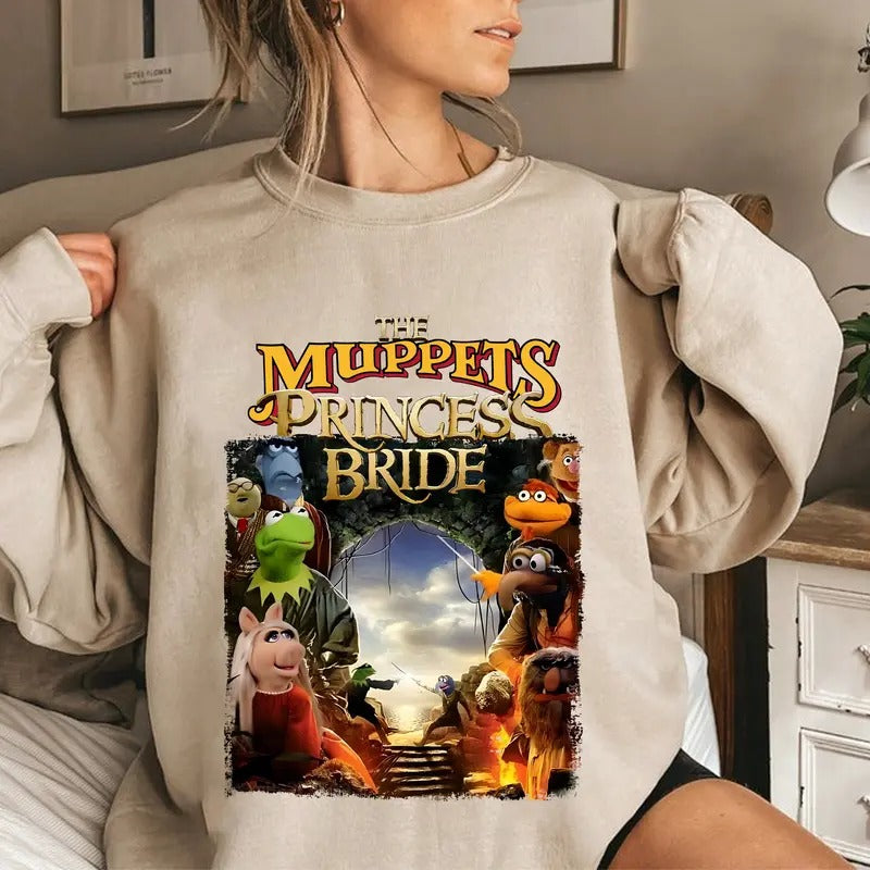 The Muppet Princess Bride Sweatshirt, Muppet Movies Shirt, Kermit And Miss Piggy T-Shirt, The Princess Bride Shirt, Gift...