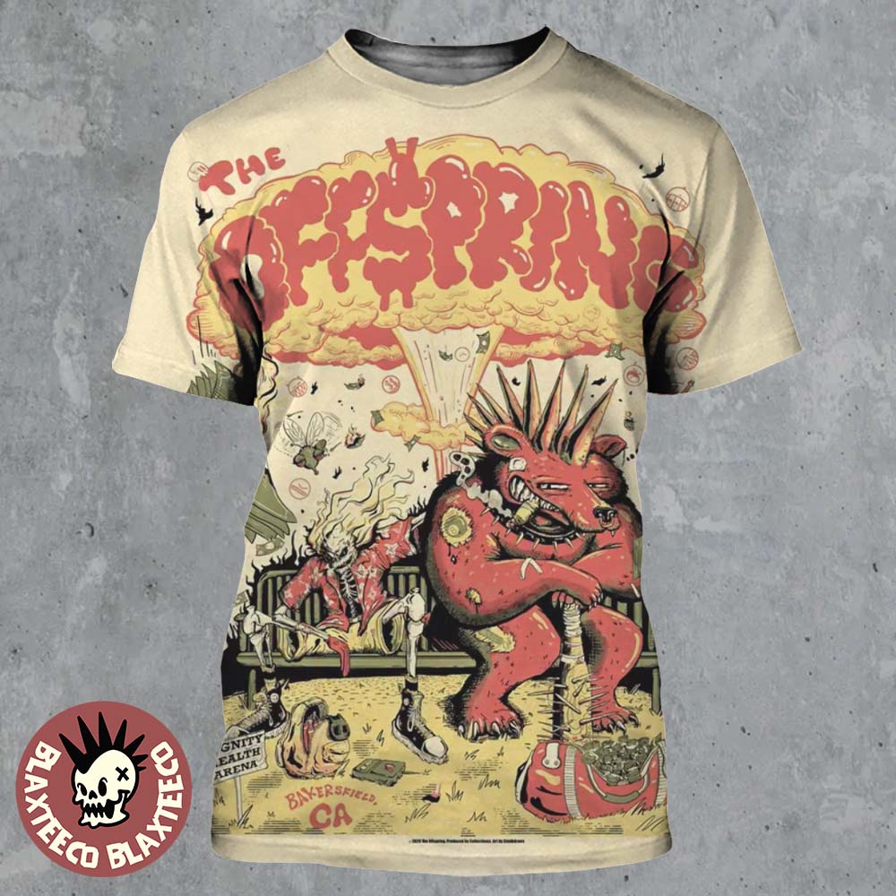 The Offspring Bakersfield California 2026 Venue Poster At Dignity Health Arena On January 16 2026 All Over Print Shirt