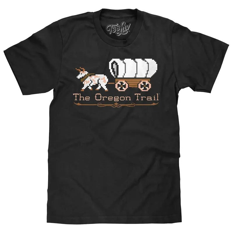 The Oregon Trail Shirt Video Game Logo T-Shirt - Black Hoodie, Sweatshirt | UrbanDripWear.com