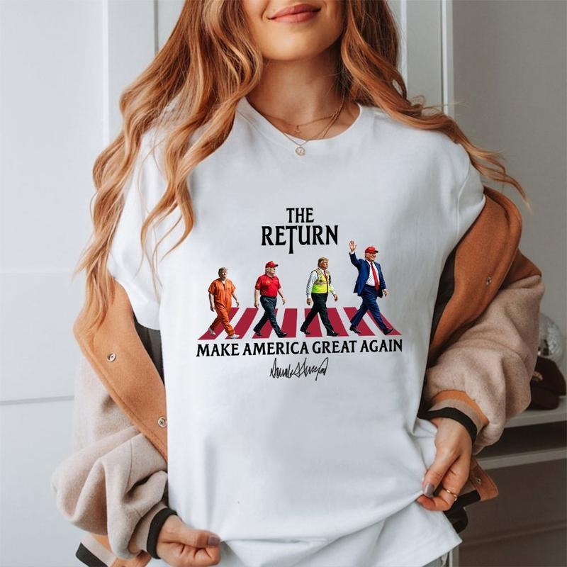 The Return Trump Unisex Cotton T-Shirt,Make America Great Again T-shirt Men and women Hoodie, Sweatshirt | UrbanDripWear.com