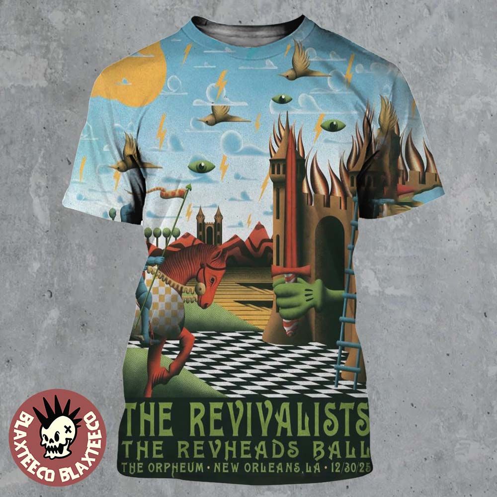 The Revivalists New Orleans Los Angeles 2025 Night 1 Venue Poster At Orpheum Theater On December 30 2025 All Over Print Shirt