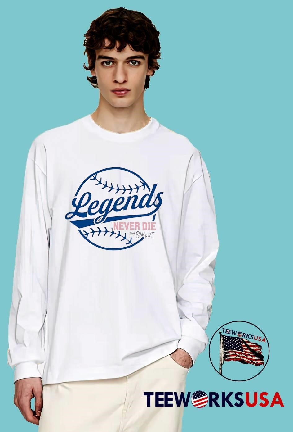 The Sandlot Legends Never Die Baseball T-Shirt