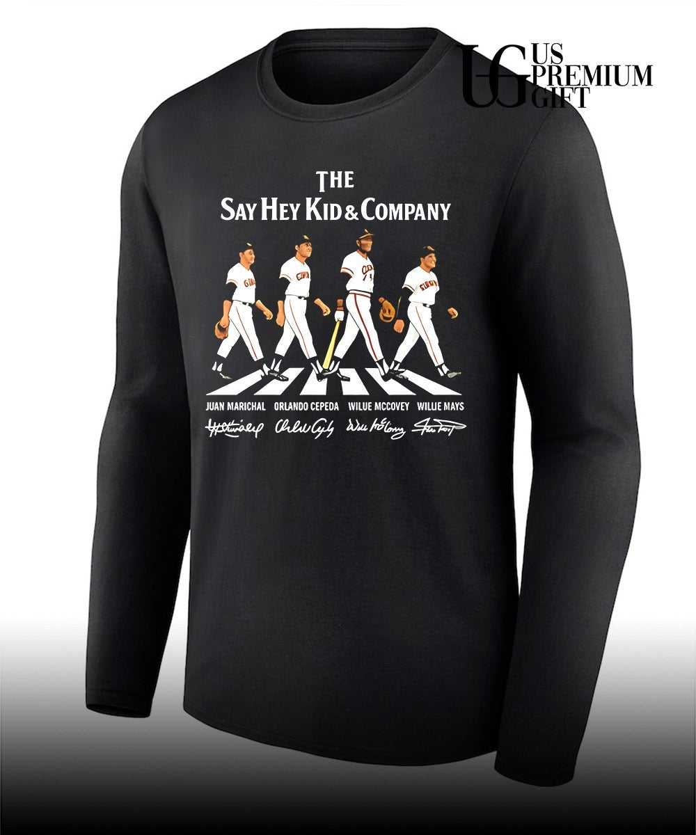 The Say Hey Kid & Company San Francisco Giants baseball abbey road signature shirt