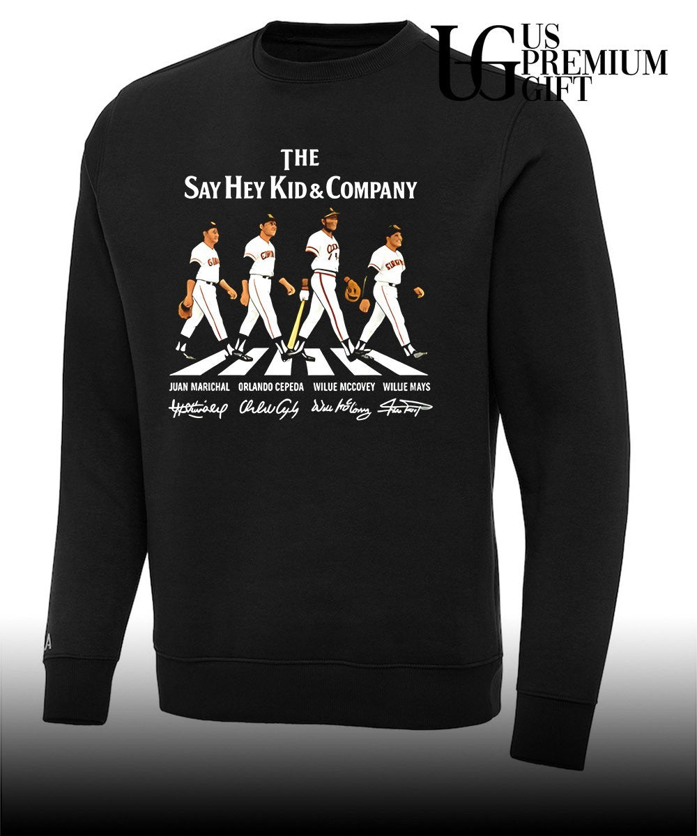 The Say Hey Kid & Company San Francisco Giants baseball abbey road signature shirt