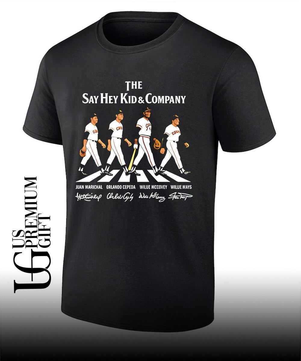 The Say Hey Kid & Company San Francisco Giants baseball abbey road signature shirt