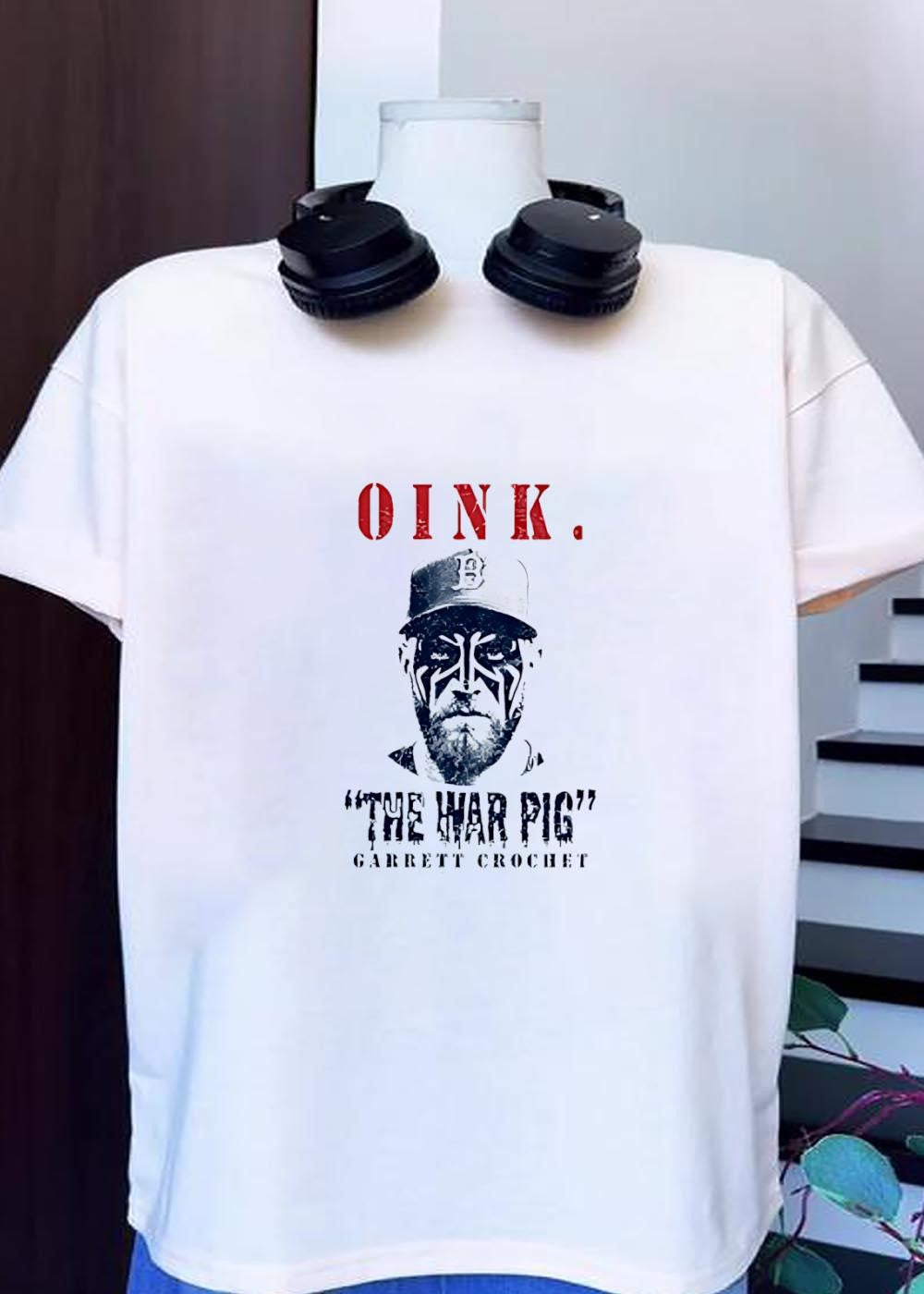 The War Pig Garret Crochet Oink Baseball T-Shirt