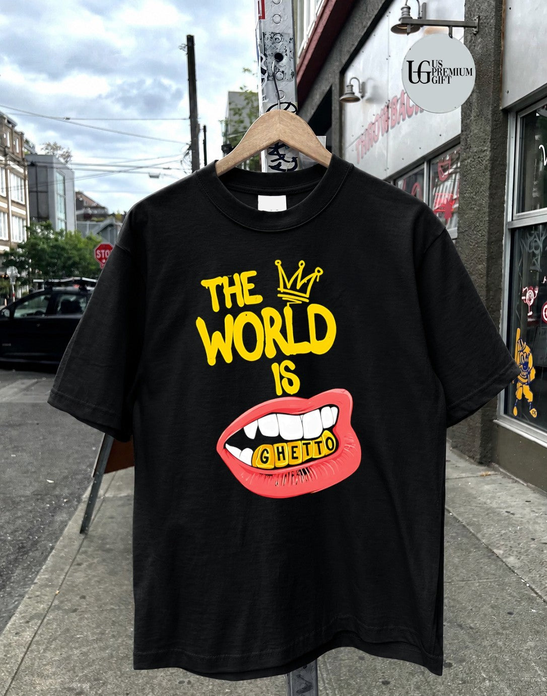 The World Is Ghetto with Gold Grillz Hip Hop Culture shirt