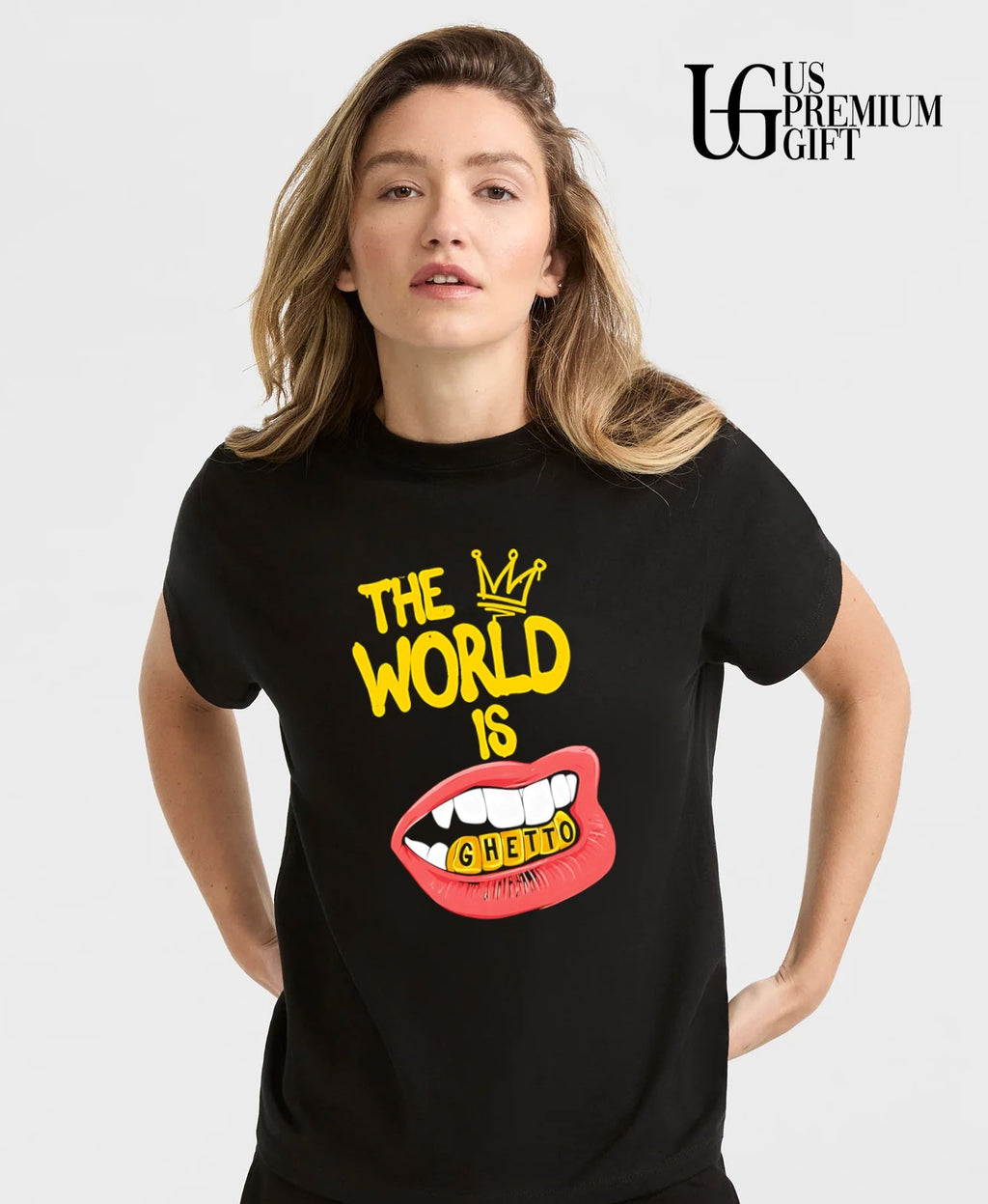 The World Is Ghetto with Gold Grillz Hip Hop Culture shirt