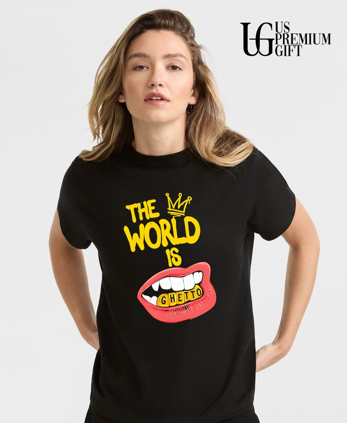 The World Is Ghetto with Gold Grillz Hip Hop Culture shirt