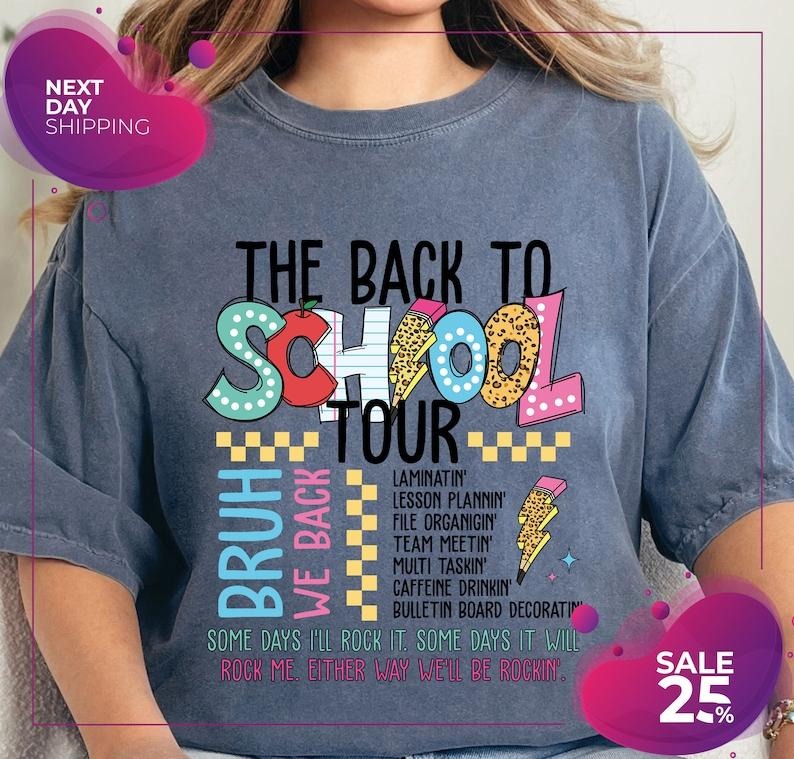 The back to school tour shirt | Bruh we back shirt | Back to school | back to school shirt | Teacher tee | Retro Teacher ...