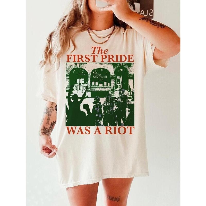 The first pride was a riot | queer riot | queer liberation | queer punk | queer owned shop | be gay do crime | subtle...