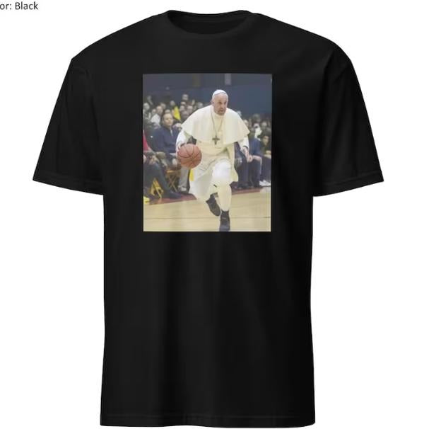 The pope basketbal tshirt, offensive dark humor, pope fracis basketballing dribbling Hoodie, Sweatshirt | UrbanDripWear.com