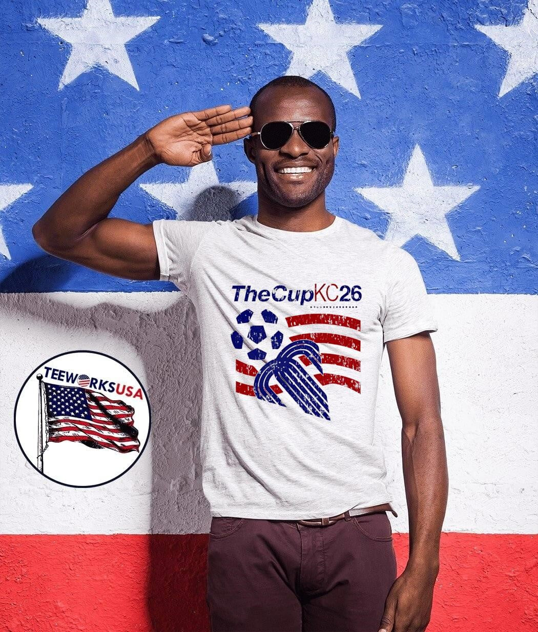 TheCupKC26 Soccer American Flag shirt