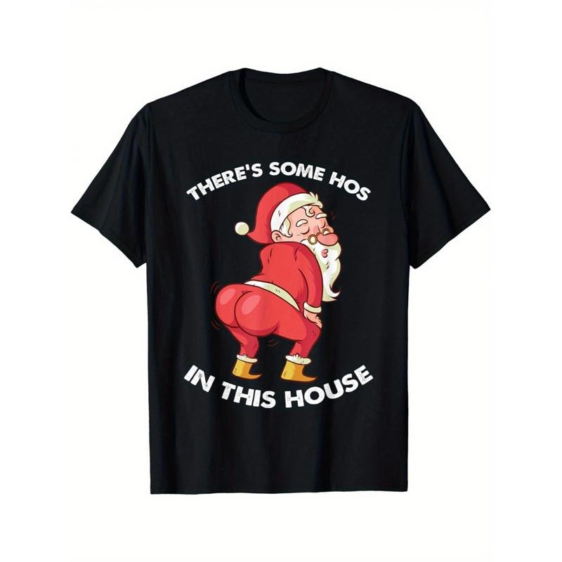 There's Some Hos In This House Funny Christmas Santa Claus T-Shirt made in usa Hoodie, Sweatshirt | UrbanDripWear.com