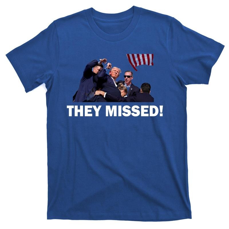 They Missed! Trump Got Shot Failed Assassination T-Shirt Hoodie, Sweatshirt | UrbanDripWear.com