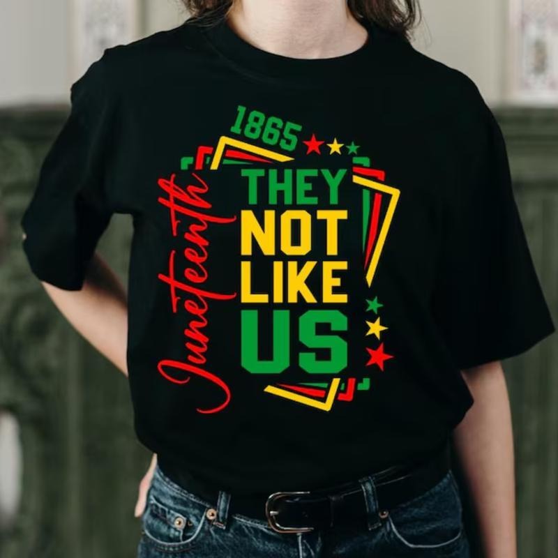 They Not Like Us Juneteenth SVG, Afro Independence Day Shirt Graphic, Sublimation, Cut File for Cricut Hoodie, Sweatshirt