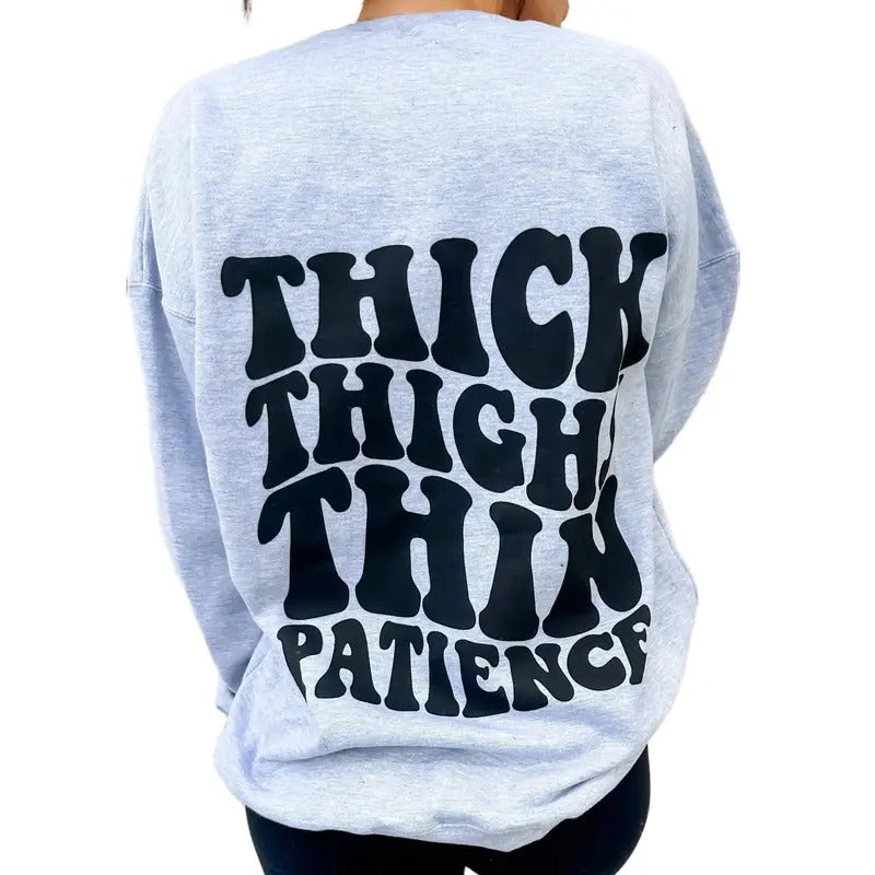 Thin Patience Graphic Sweatshirt T-Shirts, Hoodie | UrbanDripWear.com