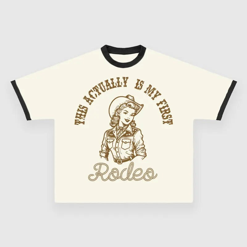 This Actually Is My First Rodeo CUSTOM PRINTED T-SHIRT Hoodie, Sweatshirt | UrbanDripWear.com