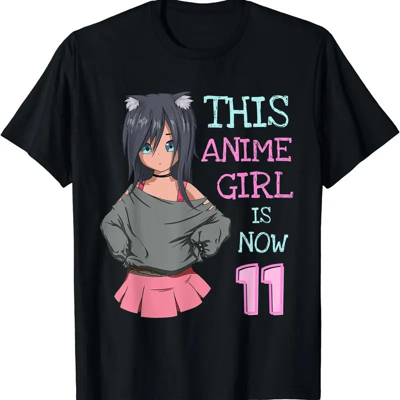 This Anime Girl Is Now 11 Years Old Birthday Girl Kawaii TShirt Hoodie, Sweatshirt | UrbanDripWear.com