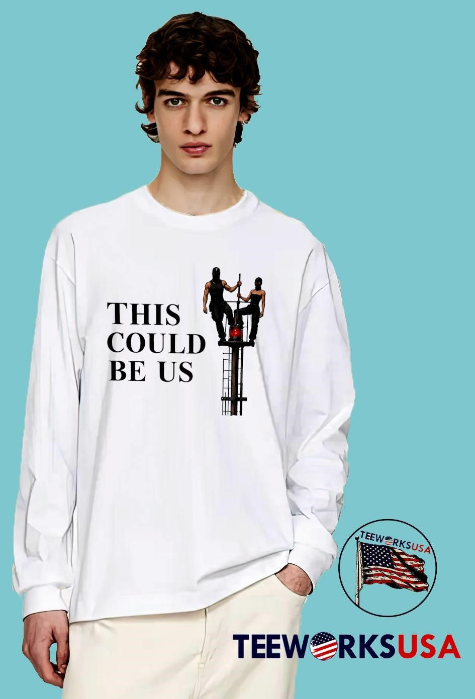 This Could Be Us Masked Couple Vigilantes Climbing Tower T-Shirt