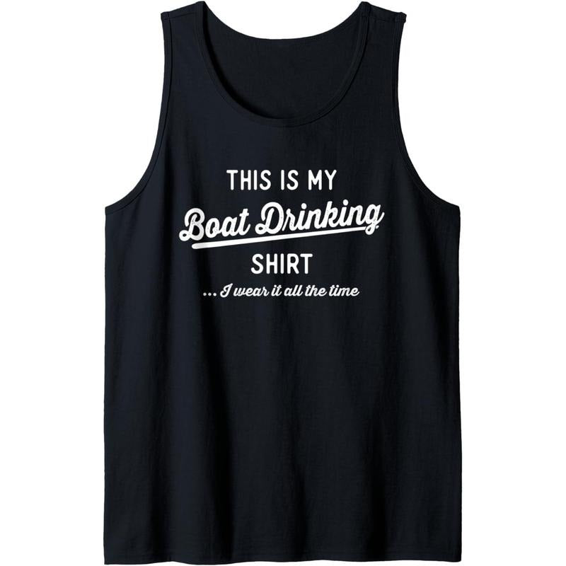 This Is My Boat Drinking Shirt Men Women Funny Boating Tank Top Made in USA Hoodie, Sweatshirt | UrbanDripWear.com