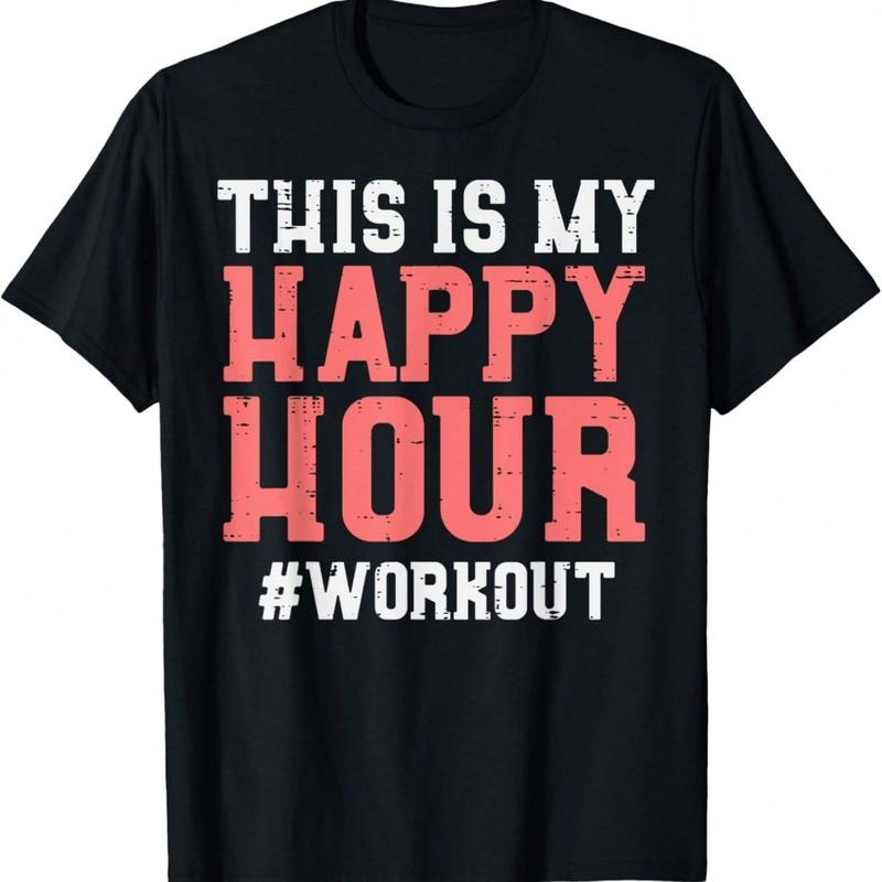 This Is My Happy Hour Workout Cool Gym Fitness Men Women T-Shirt Hoodie, Sweatshirt | UrbanDripWear.com