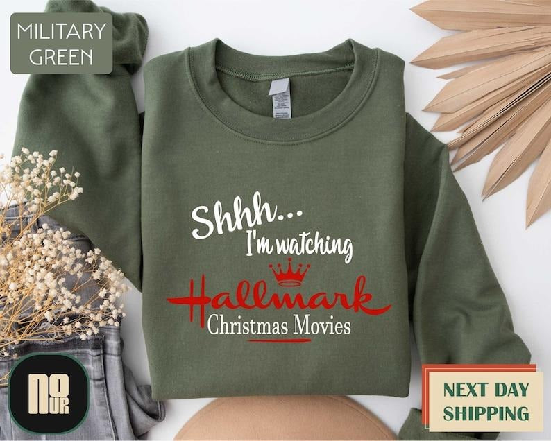 This Is My Movie Watching Sweatshirts, Hallmark Christmas Movies Shirt, Holiday Spirit Shirts, Hoodie and Sweater;...