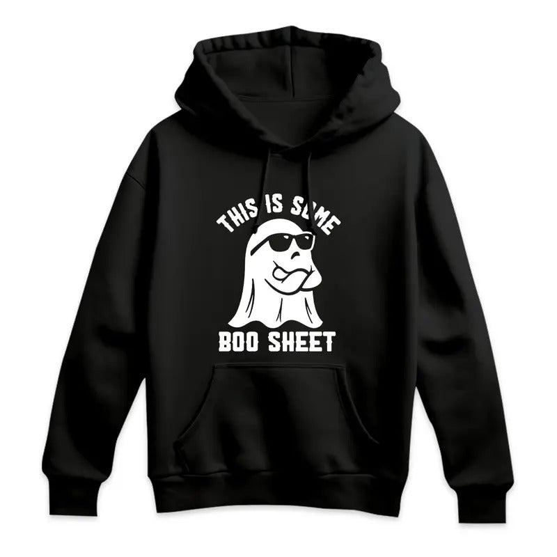 This is Some Boo Sheet Halloween Shirt  Retro Halloween Tshirt Cool Ghost Crewneck Funny Cotton Hoodie Sweatshirt