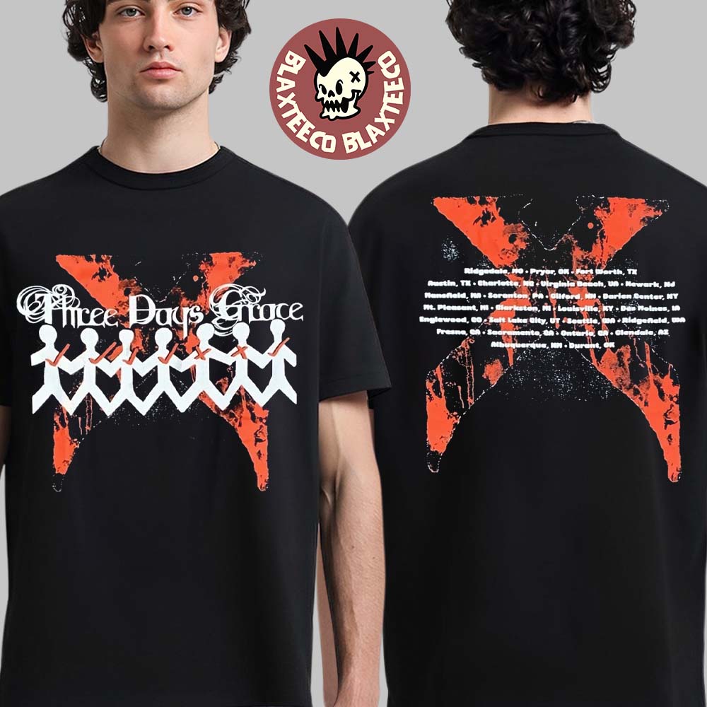 Three Days Grace 2025 Tour Venue Merch One X T-Shirt