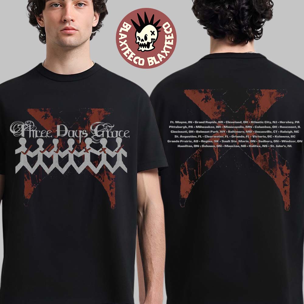 Three Days Grace Alienation 2026 Tour North America Merch One-X T-Shirt