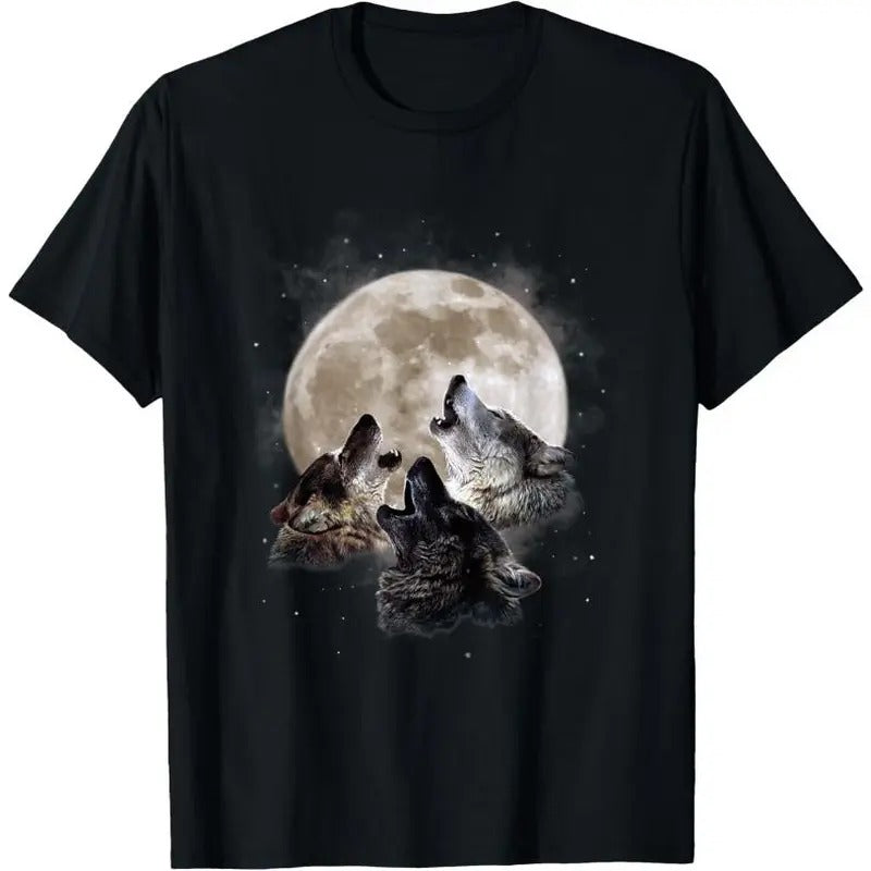 Three Wolves Howling at the Moon - Wolf Lover T-Shirt Hoodie, Sweatshirt | UrbanDripWear.com