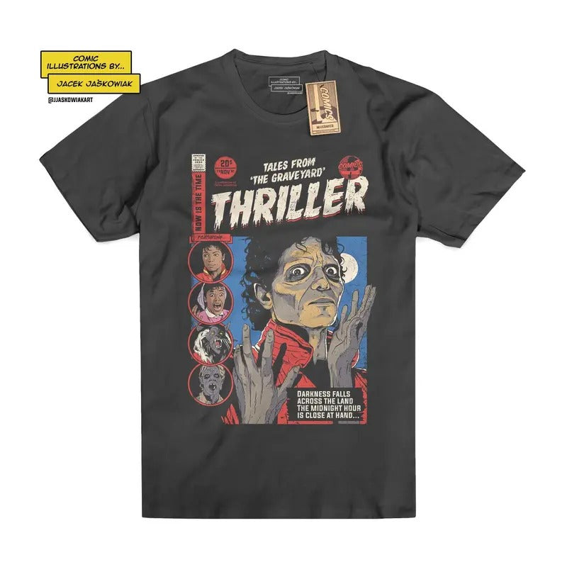 Thriller '82 Comic Book Tshirt Trending Movie T shirt Vintage 90s T-shirt gift for Movie fans gift for him gift for her...