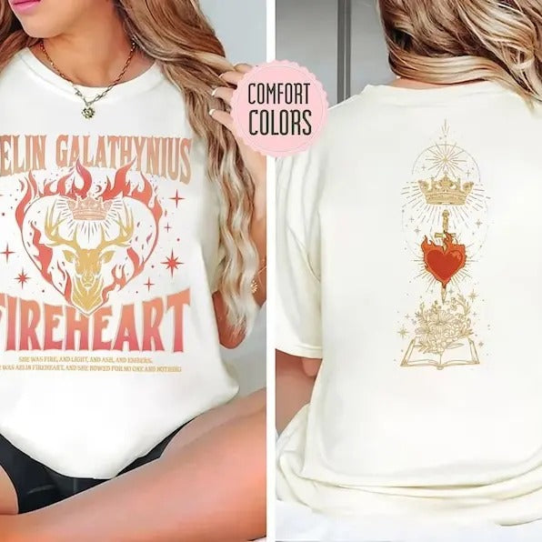 Throne of Glass Fan Shirt - Aelin Galathynius Fireheart Kingsflame Tee
