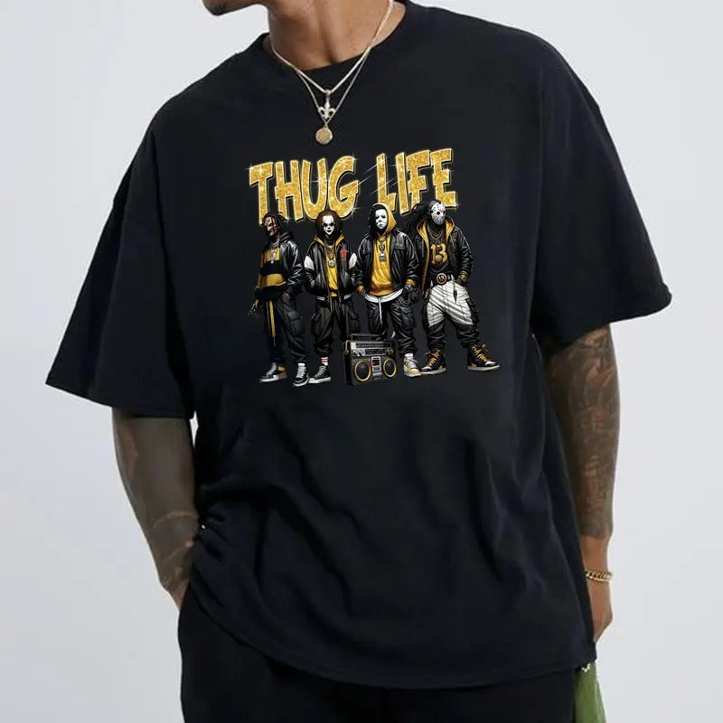Thug Life Horror Movie Shirt, Friends Horror Characters Shirt, Horror Movie Shirt, Scary Tshirt, Halloween Tee, Friend...