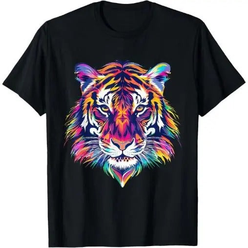 Tiger Face Wild Animal Colorful Tiger for Women Men Kids T-Shirt Made in USA Hoodie, Sweatshirt | UrbanDripWear.com