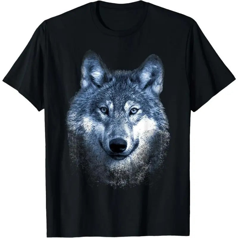 Timber Wolf Face Portrait Distressed Graphic Art Design T-Shirt Hoodie, Sweatshirt | UrbanDripWear.com