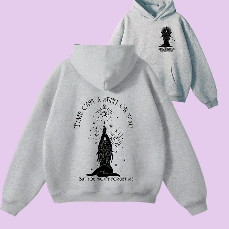 Time Cast A Spell On You Stevie Nicks 2 Side Hoodie Sweatshirt and T-shirt, Gift for Her, Cotton Shirt. | UrbanDripWear.com