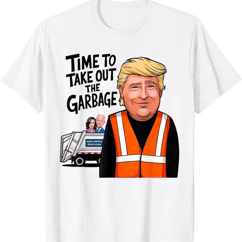Time To Take Out The Garbage Funny MAGA Trump President 2024 T-Shirt Hoodie, Sweatshirt | UrbanDripWear.com