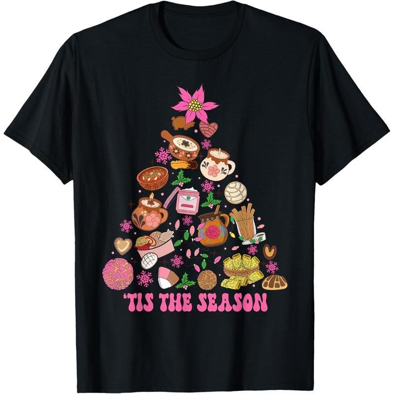Tis The Season Mexican Christmas Tree Tamales Pan Dulce T-Shirt Hoodie, Sweatshirt | UrbanDripWear.com