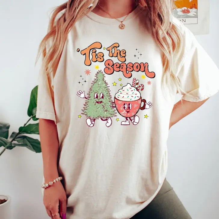 Tis the season Christmas t-shirt, cute chritmas tee, Christmas tee, holiday apparel, Holiday apparel, iPrintasty...