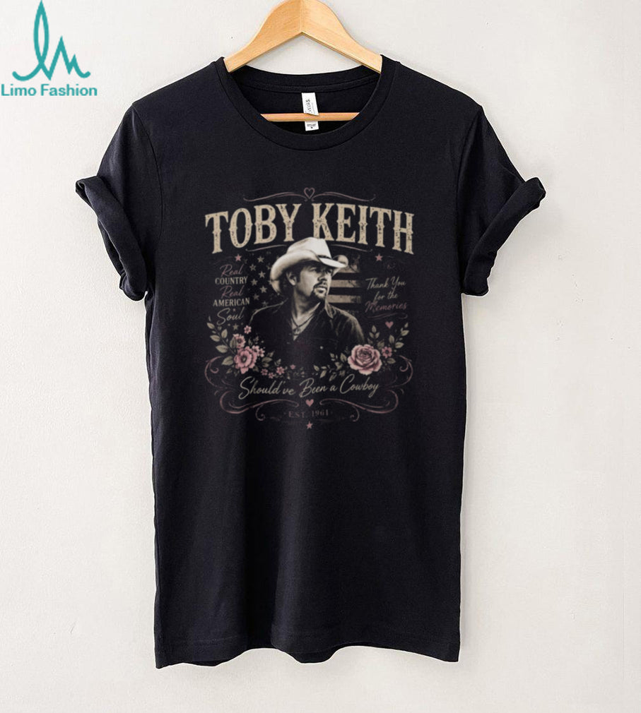 Toby Keith Should’ve Been A Cowboy Memorial Tribute Flowers Graphic T Shirt