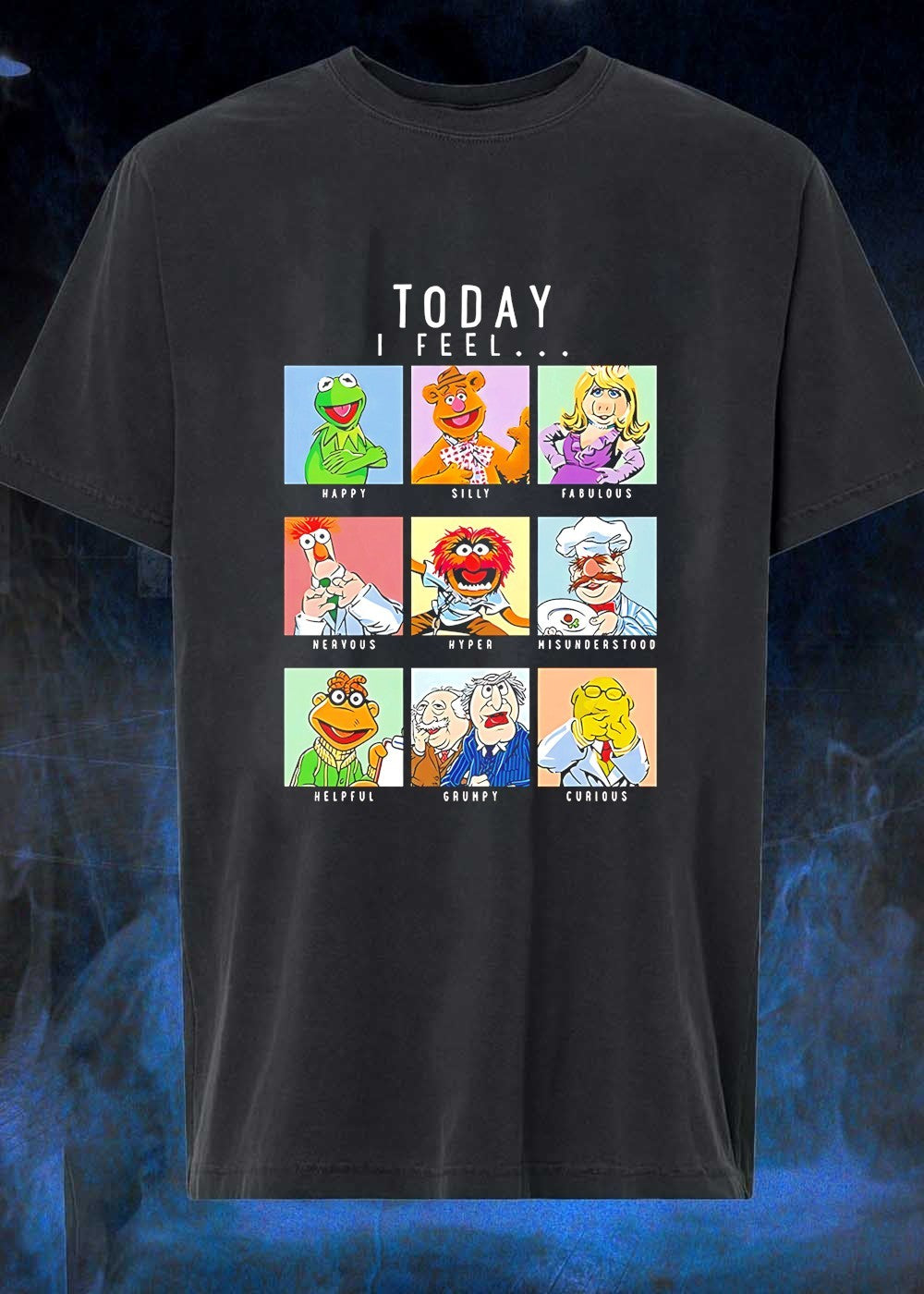 Today I Feel Muppet Emotions Grid Graphic T-Shirt