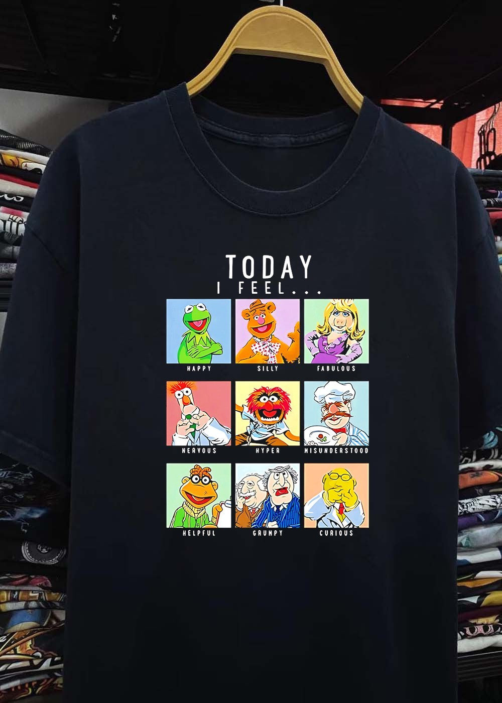 Today I Feel Muppet Emotions Grid Graphic T-Shirt