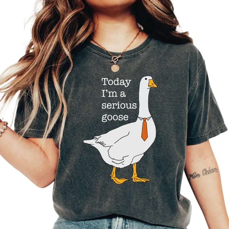 Today I'm A Serious Goose Shirt, Funny Goose Tee, Cute Goose Shirt, Goose Lover Gift, Unisex T-Shirt, Gifts For Friends...