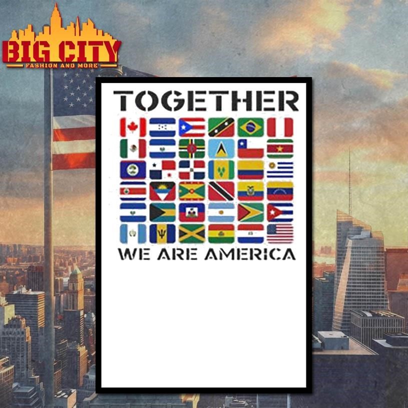 Together We Are America Flags Shirt