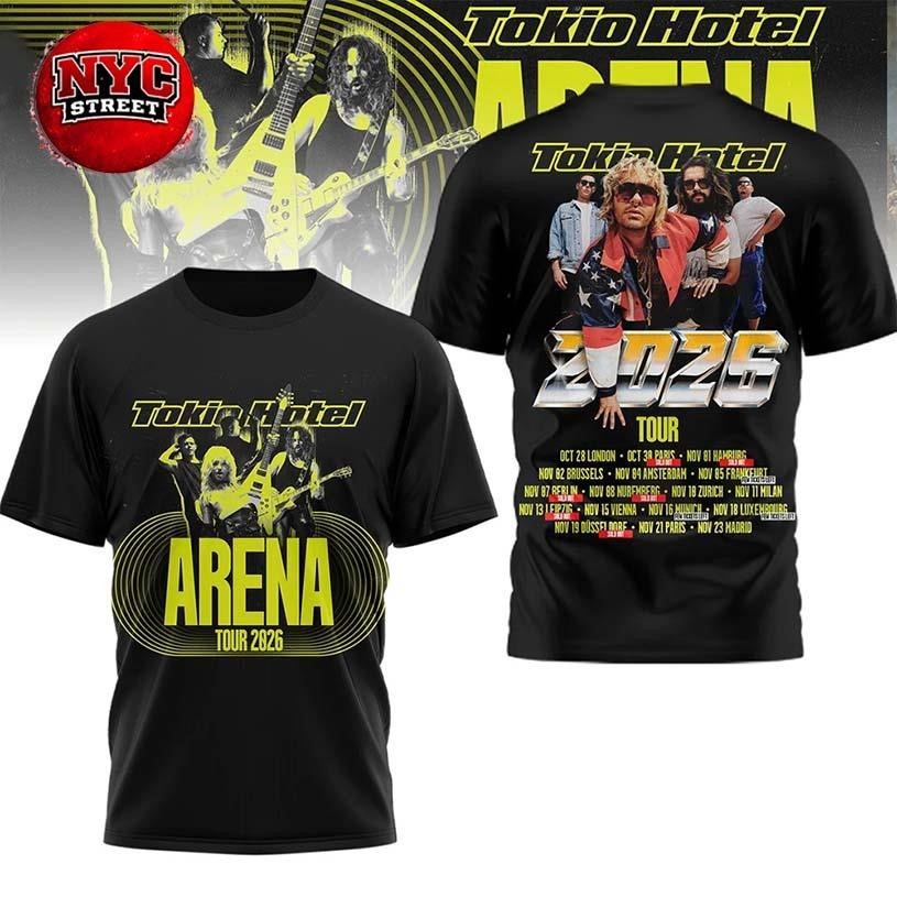 Tokio Hotel Arena Tour 2026 Two Sided Shirt