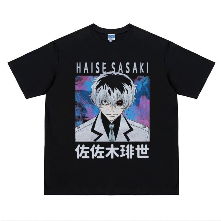 Tokyo Ghoul "Haise Sasaki" Heavyweight Vintage Tee 100% Cotton OVERSIZED Anime T-shirt Menswear Top Crew Necks Tshirt...