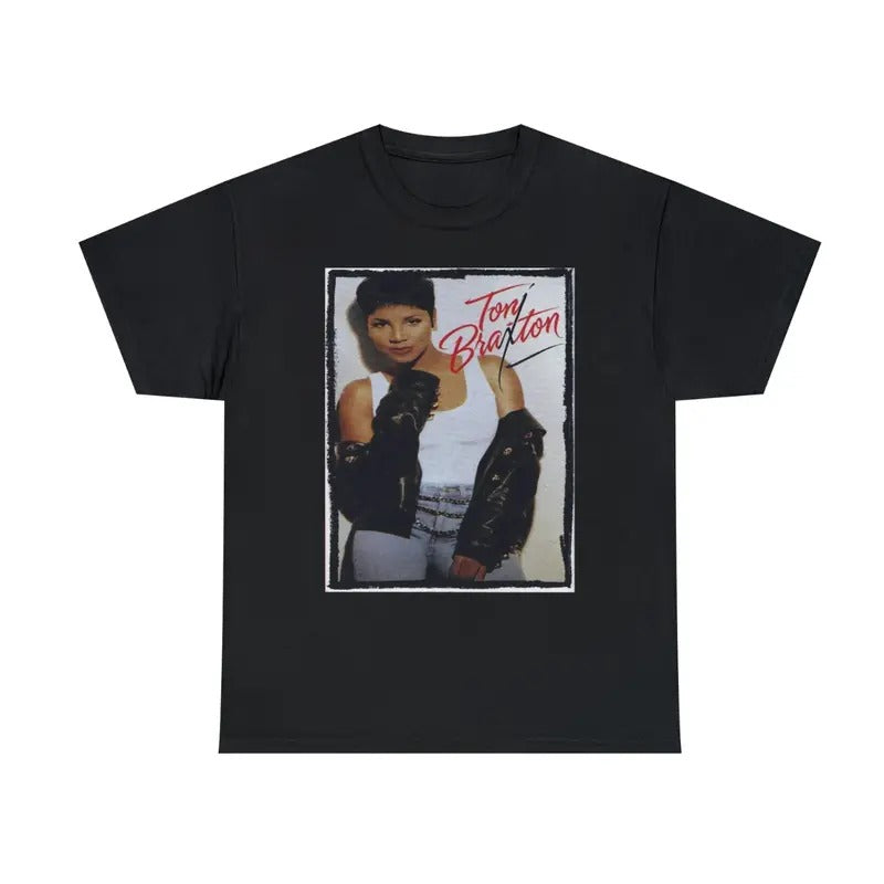 Toni Braxton Unisex Heavy Cotton Tee Menswear Top Underwear Streetwear Tshirt Man Tropical Crewneck Shortsleeve Round...