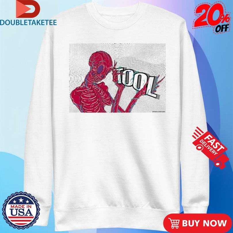Tool Skeleton Holding Logo Shirts