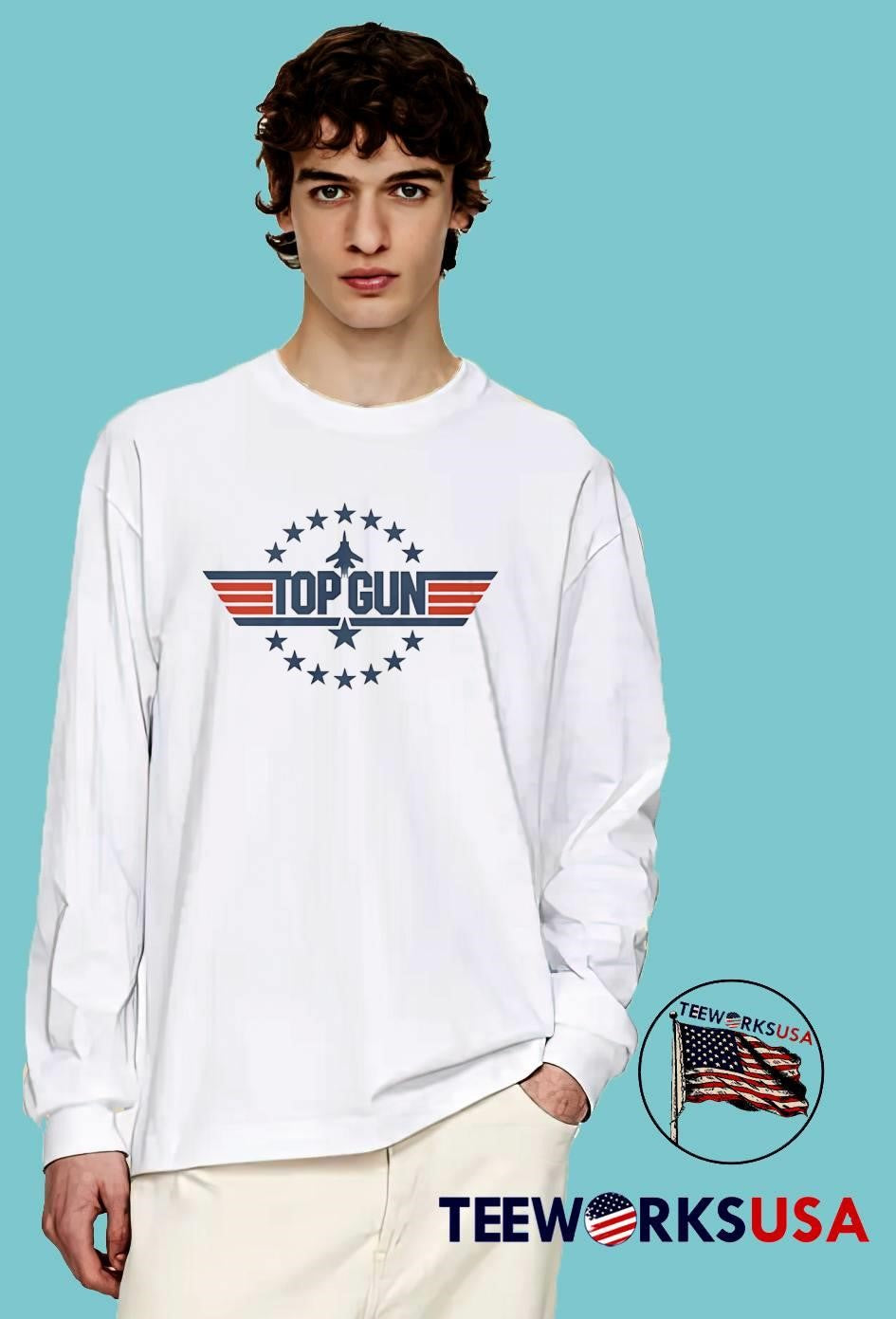 Gun Pilot Flight Badge Logo T-Shirt